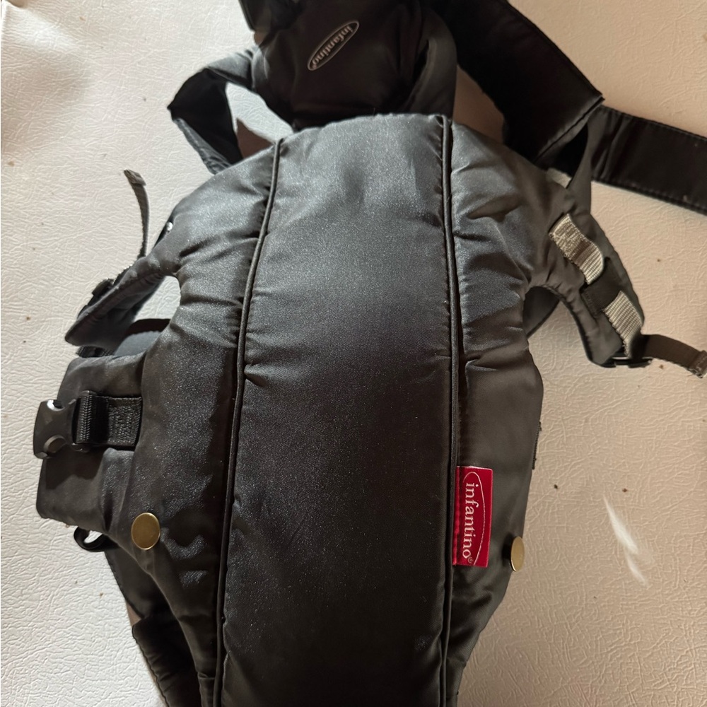 Infantino Black Backpack with Contoured Shape and Adjustable Straps